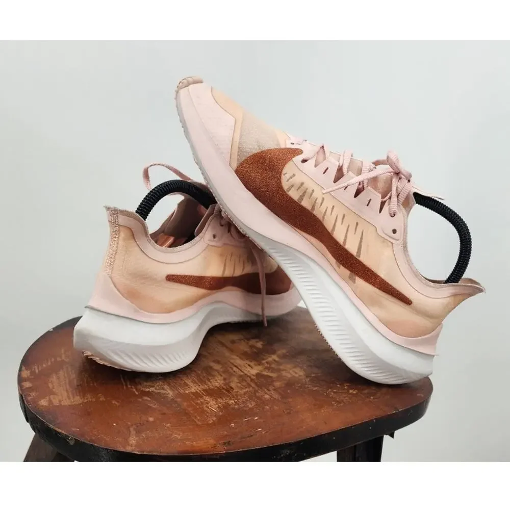 New Nike Zoom Gravity Echo Pink White Rose Gold‎ Glitter Size 10